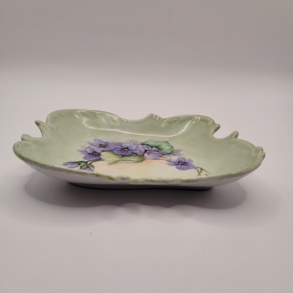 Vintage Hand-Painted Floral Trinket Ring Dish - Picture 2 of 6